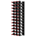 Ultra Fusion 4FT Cork-Out Wine Wall Black Acrylic (36 Bottles) - Brushed Aluminum Finish Shown