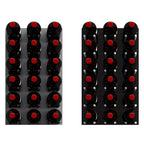 Ultra Fusion 4FT Cork-Out Wine Wall Black Acrylic (36 Bottles) - Designed for Stability