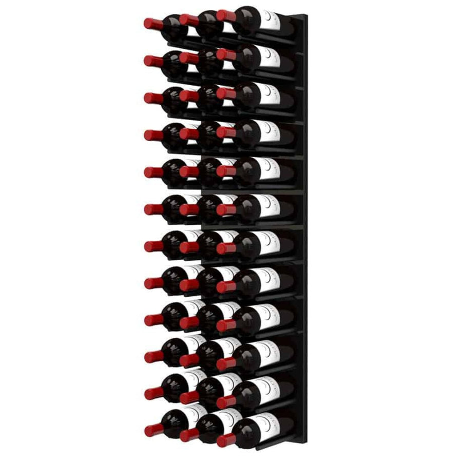 Ultra Fusion 4FT Cork-Out Wine Wall Black Acrylic (36 Bottles) - Matte Black Finish Shown