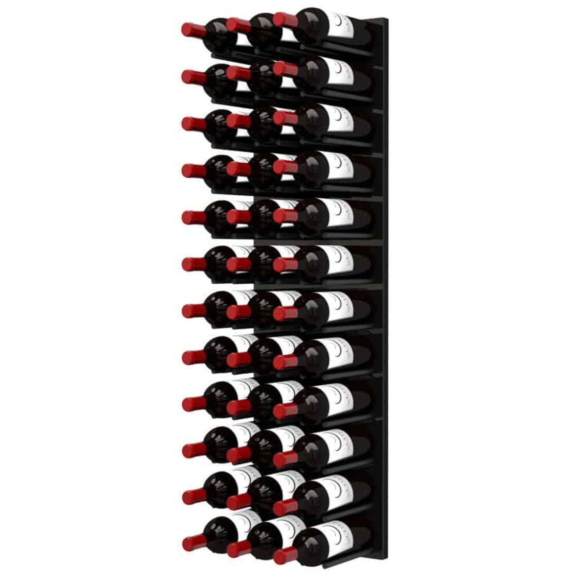 Ultra Fusion 4FT Cork-Out Wine Wall Black Acrylic (36 Bottles) - Matte Black Finish Shown