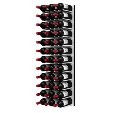 Ultra Fusion 4FT Cork-Out Wine Wall White Acrylic (36 Bottles) - Brushed Aluminum Finish Shown