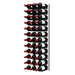 Ultra Fusion 4FT Cork-Out Wine Wall White Acrylic (36 Bottles) - Matte Black Finish Shown