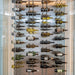 Ultra Fusion 4FT Label Out Wine Wall Alumasteel (12-36 Bottles) - Glass-enclosed wine display with bottles mounted horizontally on metal pegs