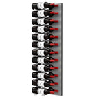 Ultra Fusion 4FT Label Out Wine Wall Alumasteel (12-36 Bottles) - Matte black finish, double deep shown
