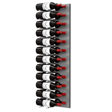 Ultra Fusion 4FT Label Out Wine Wall Alumasteel (12-36 Bottles) - Matte black finish, double deep shown