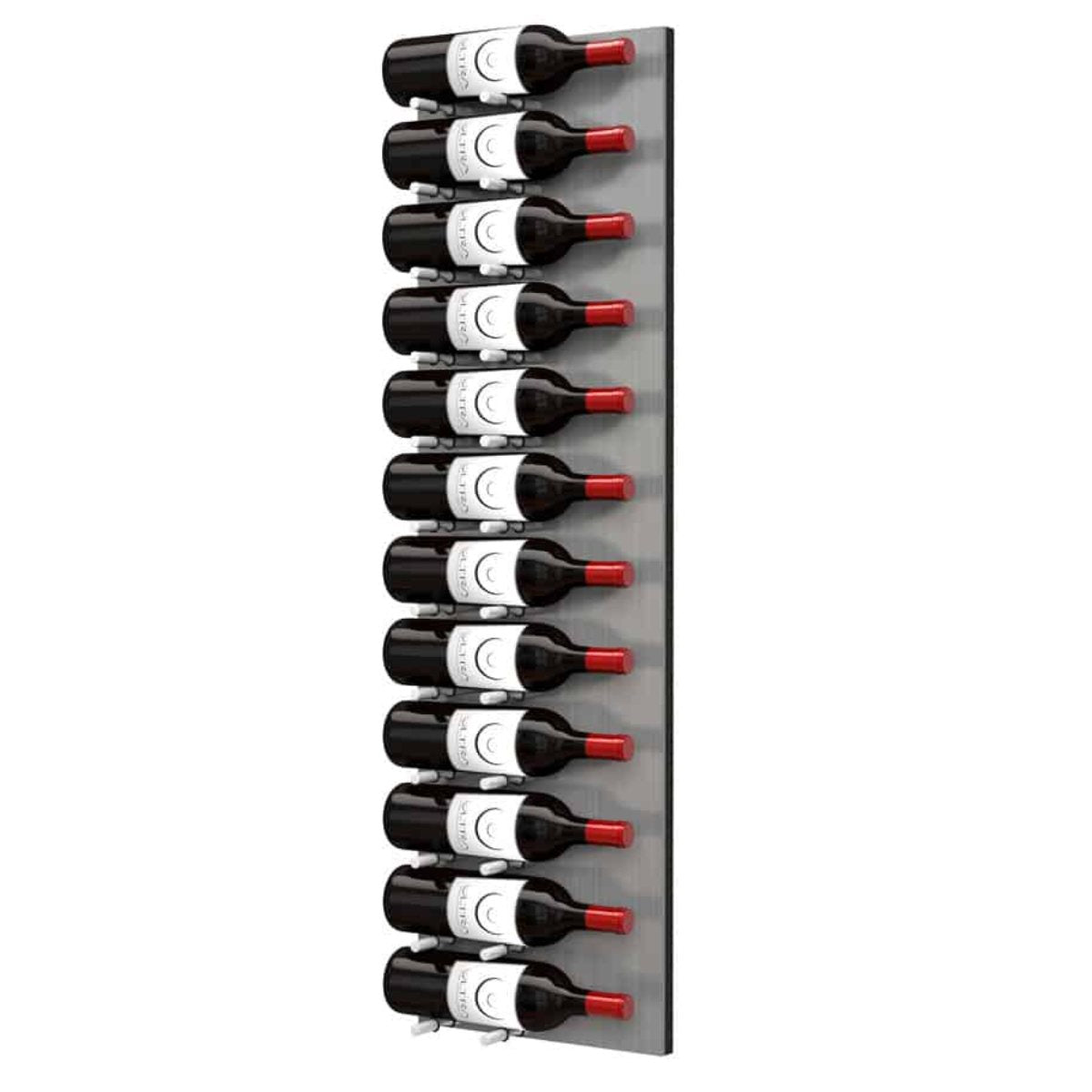 Ultra Fusion 4FT Label Out Wine Wall Alumasteel (12-36 Bottles) - Matte black finish, single deep shown