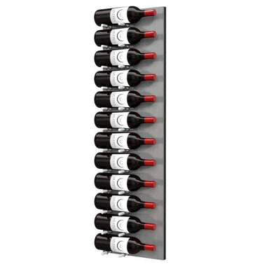 Ultra Fusion 4FT Label Out Wine Wall Alumasteel (12-36 Bottles) - Matte black finish, single deep shown