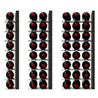 Ultra Fusion 4FT Label Out Wine Wall Alumasteel (12-36 Bottles) - Three Depth Options Shown