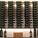 Ultra Fusion 4FT Label Out Wine Wall Alumasteel (12-36 Bottles) - Wall-mounted wine rack with multiple rows of horizontally stored wine bottles