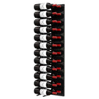 Ultra Fusion 4FT Label Out Wine Wall Black Acrylic (12-36 Bottles) - Matte black finish, double deep shown