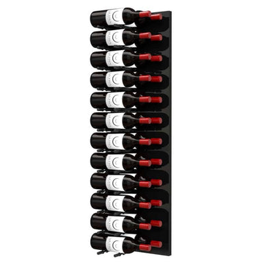 Ultra Fusion 4FT Label Out Wine Wall Black Acrylic (12-36 Bottles) - Matte black finish, double deep shown