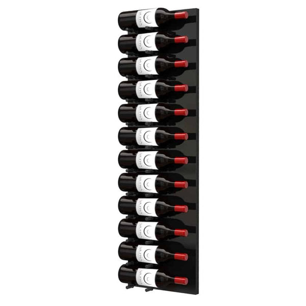Ultra Fusion 4FT Label Out Wine Wall Black Acrylic (12-36 Bottles) - Matte black finish, single deep shown