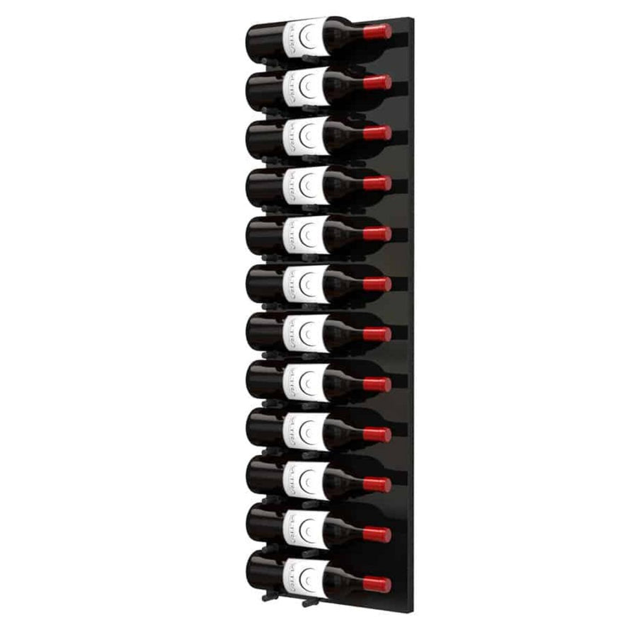 Ultra Fusion 4FT Label Out Wine Wall Black Acrylic (12-36 Bottles) - Matte black finish, single deep shown