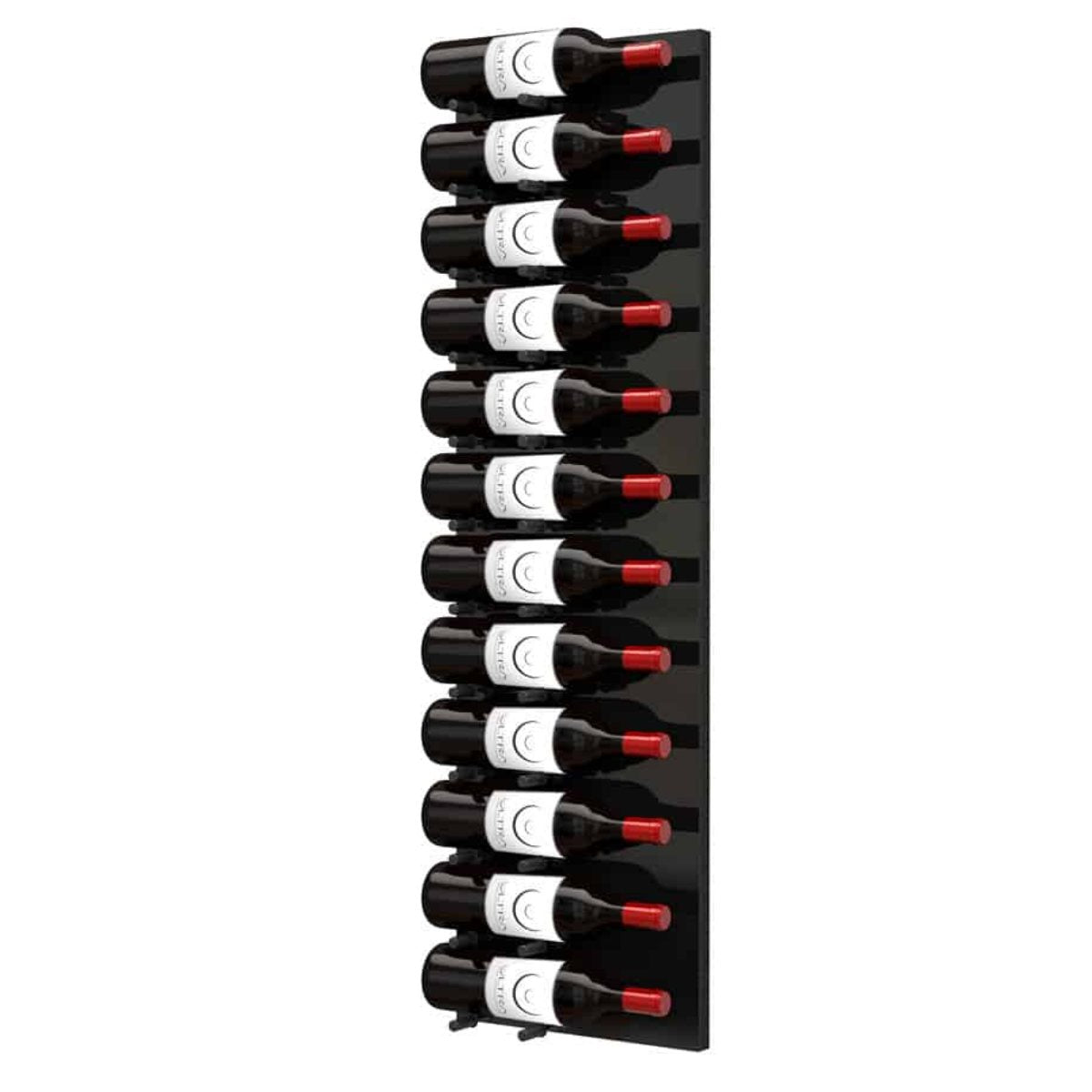 Ultra Fusion 4FT Label Out Wine Wall Black Acrylic (12-36 Bottles) - Matte black finish, single deep shown