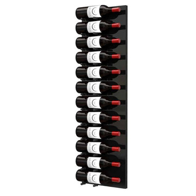 Ultra Fusion 4FT Label Out Wine Wall Black Acrylic (12-36 Bottles) - Matte black finish, single deep shown