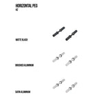 Ultra Fusion 4FT Label Out Wine Wall Black Acrylic (12-36 Bottles) - Three finish options shown