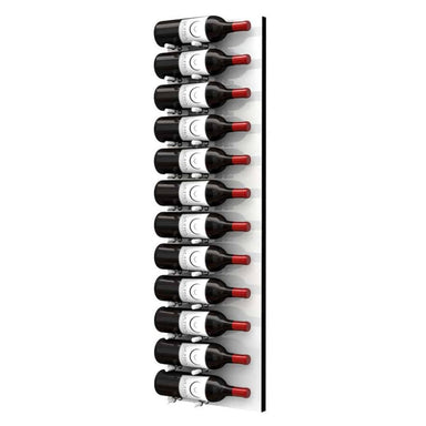 Ultra Fusion 4FT Label Out Wine Wall White Acrylic (12-36 Bottles) - Brushed Aluminum finish, Single deep shown