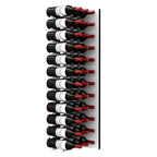 Ultra Fusion 4FT Label Out Wine Wall White Acrylic (12-36 Bottles) - Brushed Aluminum finish, triple deep shown