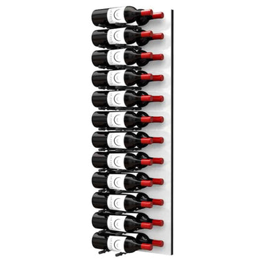 Ultra Fusion 4FT Label Out Wine Wall White Acrylic (12-36 Bottles) - Matte Black finish, Double deep shown