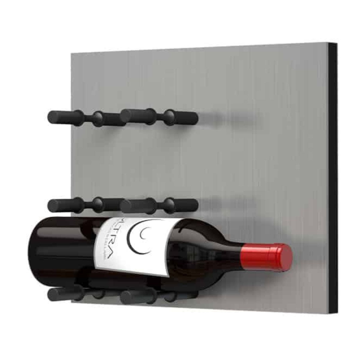 Ultra Fusion Panel Wine Rack – Alumasteel Label-Out - Single Depth - Matte Black