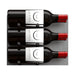 Ultra Fusion Panel Wine Rack – Alumasteel Label-Out - Wall-mounted wine rack holding three bottles in a horizontal  display