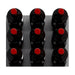 Ultra Fusion Panel Wine Rack – Black Acrylic Cork-Out - Wall-mounted wine rack holding three bottles in a cork out  display