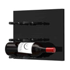 Ultra Fusion Panel Wine Rack – Black Acrylic Label-Out - Single Depth - Matte Black Color