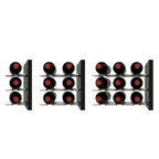 Ultra Fusion Panel Wine Rack – Black Acrylic Label-Out - Three Depth Options Shown