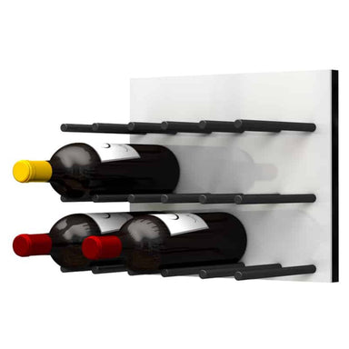 Ultra Fusion Panel Wine Rack – White Acrylic Cork-Out - 9 Bottle Rack - Black Matte Peg