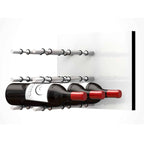 Ultra Fusion Panel Wine Rack – White Acrylic Label-Out - Triple Depth - Satin Aluminum Color