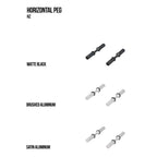 Ultra Label-Out Horizontal Wine Pegs - Available Colors - Matte Black - Brushed Aluminum - Satin Aluminum
