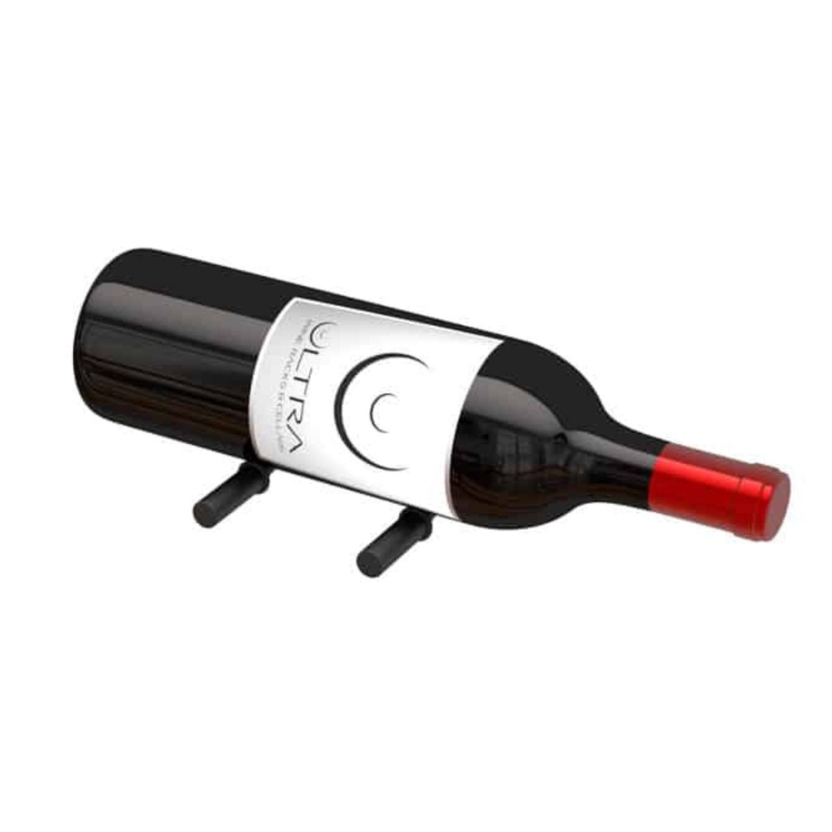 Ultra Label-Out Horizontal Wine Pegs -  Single Deep - 1 Bottle - Matte Black