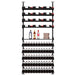 Ultra Showcase Featured Centerpiece Kit (90-100 Bottles) - Single-column floor-to-ceiling wine rack system with mixed-use shelves, storing bottles label-forward and featuring a middle section for liquor and boxes triple deep