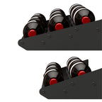 Ultra Showcase Series - Cascading Row (6 - 9 Bottles) - Close-up of black metal wine rack holding bottles horizontally with secure side panels