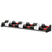 Ultra Showcase Series - Cascading Row (6 - 9 Bottles) - Double Deep wall-mounted black metal wine rack