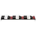 Ultra Showcase Series - Cascading Row (6 - 9 Bottles) - Double Deep wall-mounted black metal wine rack front view