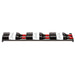 Ultra Showcase Series - Cascading Row (6 - 9 Bottles) - Double Deep wall-mounted black metal wine rack front view