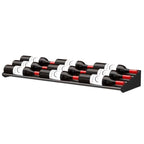 Ultra Showcase Series - Cascading Row (6 - 9 Bottles) - Triple Deep wall-mounted black metal wine rack