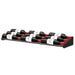 Ultra Showcase Series - Cascading Row (6 - 9 Bottles) - Triple Deep wall-mounted black metal wine rack