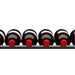 Ultra Showcase Series - Cork-Out Row (12 Bottles) - Black horizontal wine rack holding wine bottles close up view
