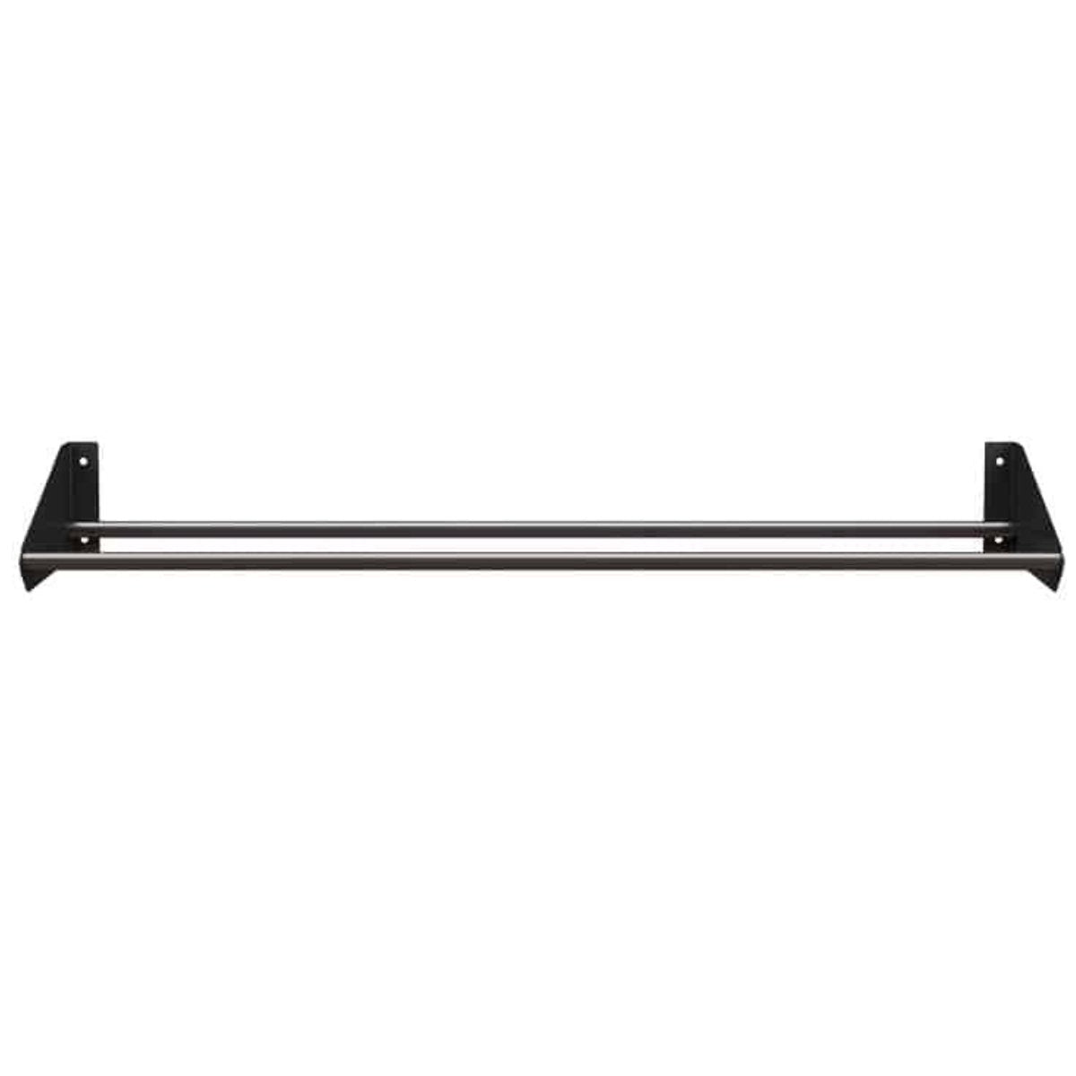 Ultra Showcase Series - Cork-Out Row (12 Bottles) - Black metal wall-mounted wine rack frame front view
