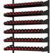 Ultra Showcase Series - Cork-Out Row (12 Bottles) - Wall-mounted metal wine rack with cork out shelf holding bottles