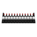 Ultra Showcase Series - Display Row (12 Bottles) - Black horizontal wine rack holding 12 wine bottles front view