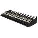 Ultra Showcase Series - Display Row (12 Bottles) - Black horizontal wine rack holding wine bottles side view