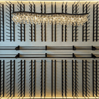 Ultra Showcase Series - Display Row (12 Bottles) - Modern wine rack wall with black metal bottle holders