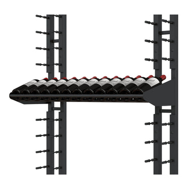 Ultra Showcase Series - Display Row (12 Bottles) - Wall-mounted metal wine rack with horizontal shelf holding 12 bottles in a modern display system