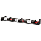 Ultra Showcase Series - Horizontal Row (6 - 9 Bottles) - Double Deep wall-mounted black metal wine rack