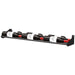 Ultra Showcase Series - Horizontal Row (6 - 9 Bottles) - Double Deep wall-mounted black metal wine rack