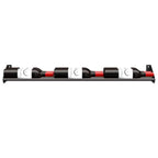Ultra Showcase Series - Horizontal Row (6 - 9 Bottles) - Double Deep wall-mounted black metal wine rack front view