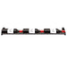 Ultra Showcase Series - Horizontal Row (6 - 9 Bottles) - Double Deep wall-mounted black metal wine rack front view